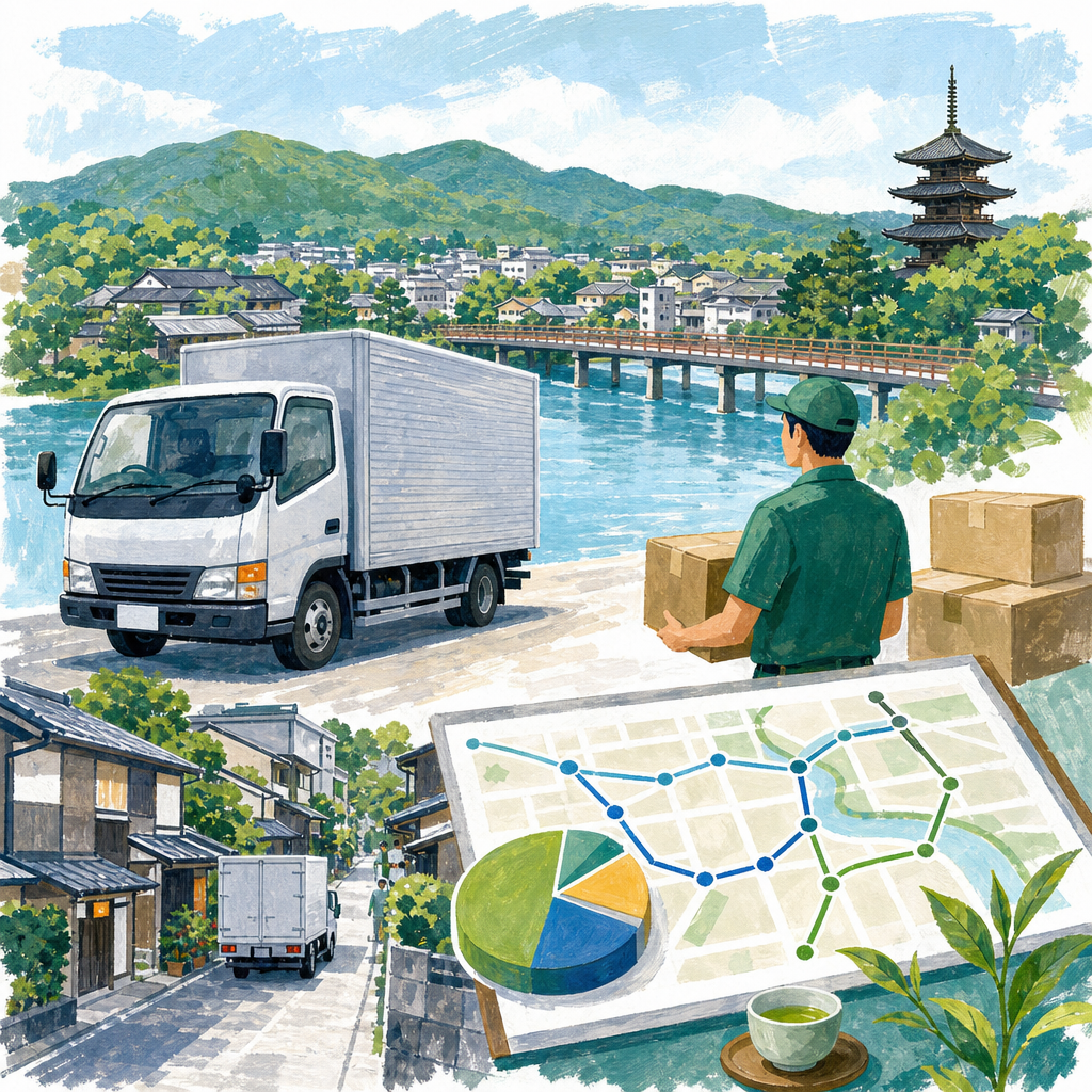 宇治市のルート配送と4t車、物流設計の勘所