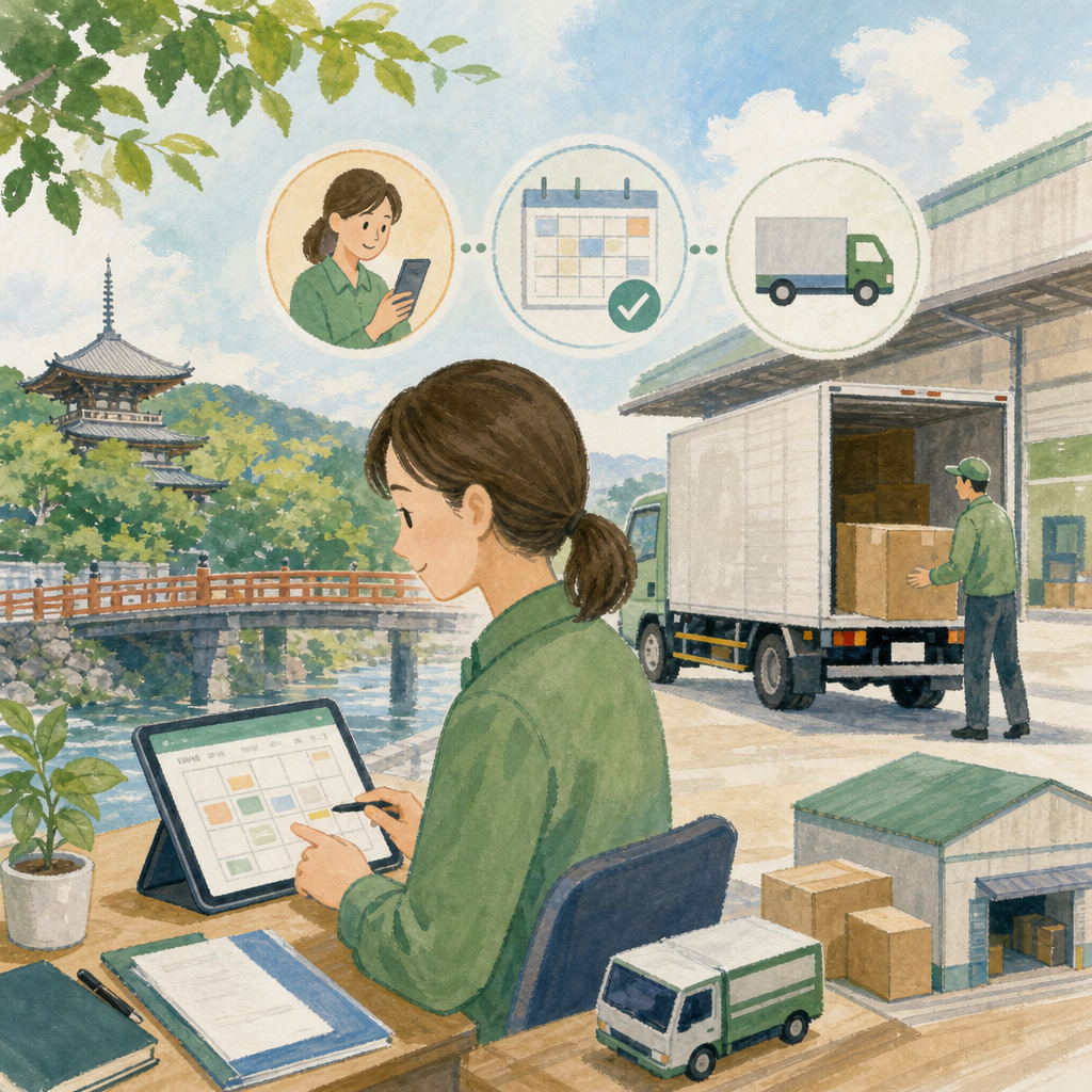 宇治市の運送配送で荷待ちを減らす納品予約と連絡設計